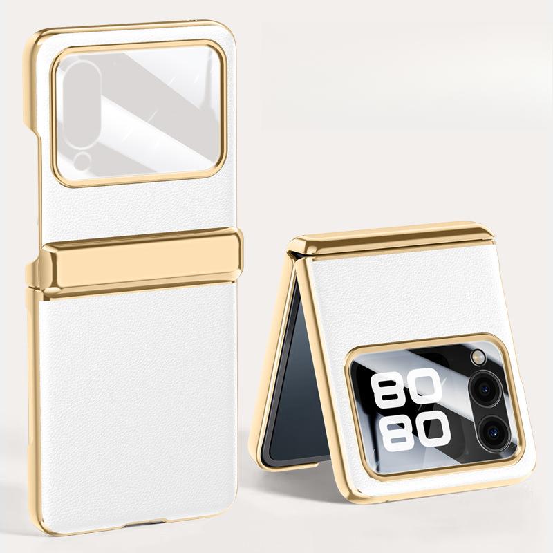 

Подходит для чехла для мобильного телефона Huawei Nova Flip, пленка, интегрированная гальванизированная петля, чехол с полным покрытием Nova Flip, противоударный кожаный чехол Huawei Nova Flip