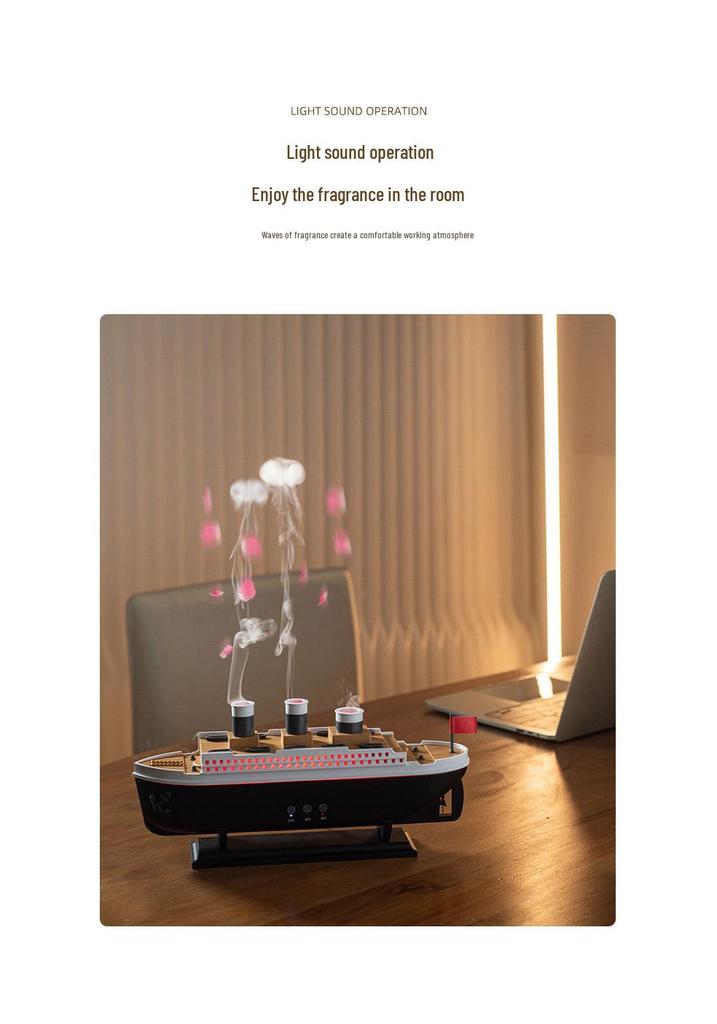 Retro Steamboat Aromatherapy Ultrasonic Jellyfish Mist Humidifier