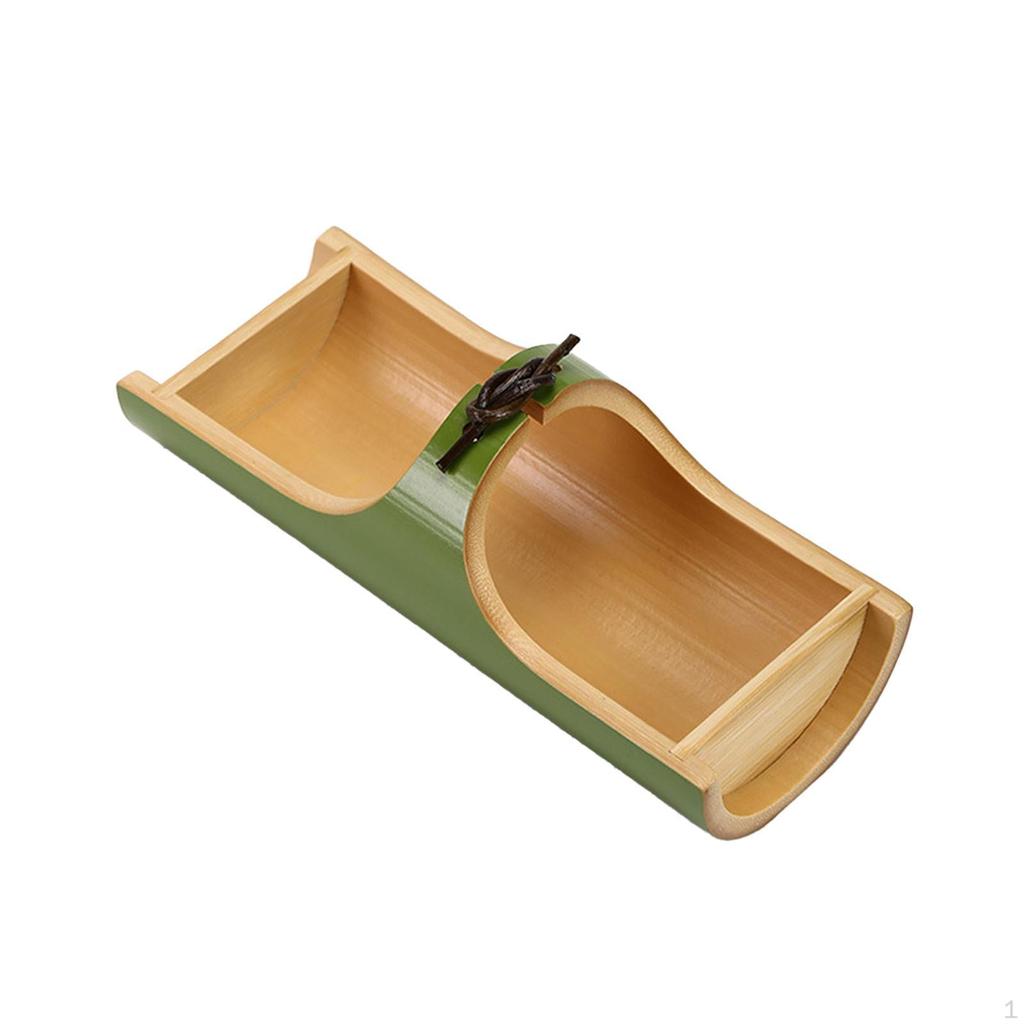 Bamboo Dessert Cake Plate Food Storage Container Handicraft Kitchen Decor Tray Refreshments Basket