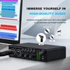 BOMGE U204 USB Audio Interface for PC Computer Music Recording, 2x2 Guitar Audio Interface for Mac, 32-bit/192kHz, Podcast Streaming, Vocalist/Produce
