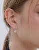 Hyeres Lor Essence Silver (W) Moissanite Florette One-Touch Earrings Hl4E5A443W9Xxx