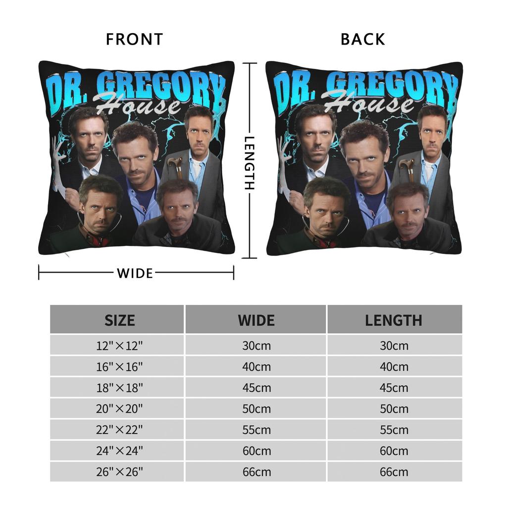 Dr Gregory Pillowcase Polyester Cushion Cover Decoration House Md Pillow Case Cover Home Square 45*45cm