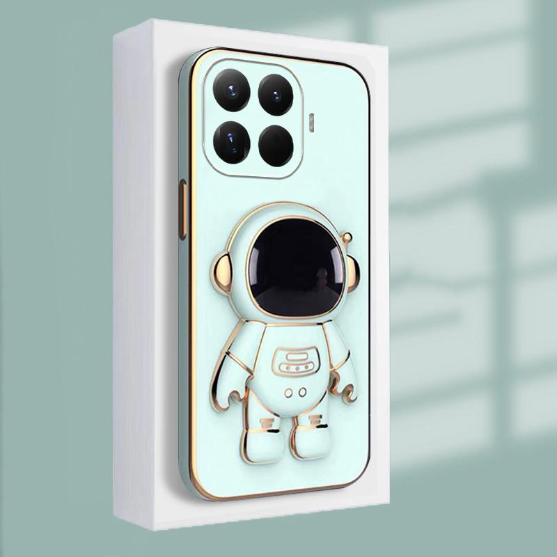 For Xiaomi 15T Pro Case Shining Astronaut Spaceman Bracket Holder Design soft plating For Xiaomi 15T Back cover