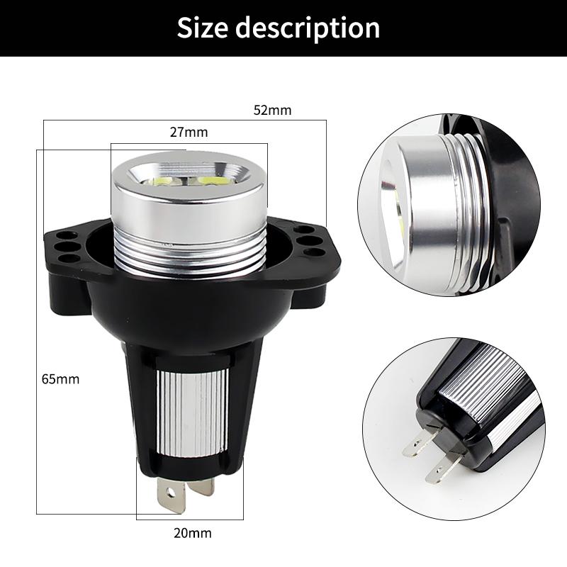 2pcs CANbus 10w LED Angel Eyes Marker Lights Bulbs Error Free White/Red/Blue for BMW E90 E91 3 Series 325i 328i 335i 2006-2008