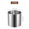 Amosfun Stainless Steel Circle Rings/Mousse Rings, 5cm Tall x 6cm Wide, Set of 4, Cookie Cutter, Cake Mold, Round, Small, Deep, Round Mold, Baking Rin
