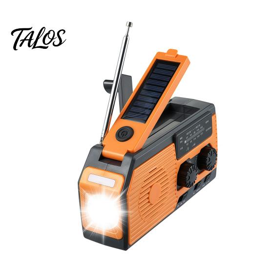 Solar Wind Up Radio for Camping Gear Emergency Radio, & Battery Powered AM/FM Rechargeable, LED Flashlight, Reading Equipment Backpacking Lamp,