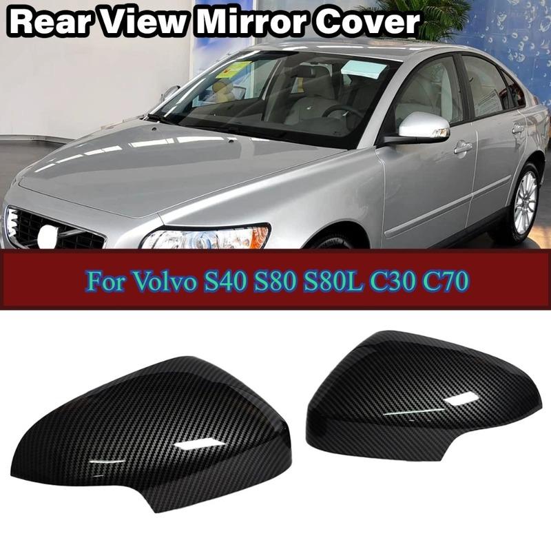 Auto Seitenspiegelabdeckung Hinten für Volvo S40 S80 S80L C30 C70 V70 2009-2012 39850553 39850533 Spiegelkappen Verzierungen