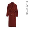 ELLASSAY Women's Merino Wool Double-breasted Lapel Coat EWB354D00300