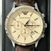Used EMPORIO ARMANI Armani men's watch AR-2433 QZ chronograph operation confirmed