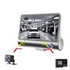 Camecho 3 In 1 4 Inch Car DVR 170 Degree 1080P HD Dash Cam Dual Lens Dashcam with Rear View Camera Car Front Back Inside Video Recorder