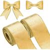 2 Rolls 2.5 Inch 10 Yards Christmas Velvet Ribbon Single Face Christmas Plain Velvet Ribbon for Gift Wrapping Crafts Xmas Wreath Tree Decor(Red)