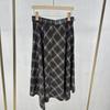 In Stock: 2026 Spring Irregular Plaid Midi Skirt - Versatile Slimming Long Skirt for Women