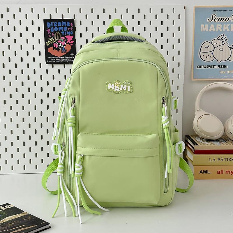 School bag for junior high school students, large capacity, versatile and sweet school bag, niche ins wind, light, simple and casual, high-value