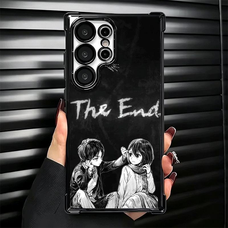 A-Attack On T-Titan Mikasa Plating Phone Case For Samsung Galaxy S24 S25 FE S26 Edge S23 Ultra S22 S21 Plus S20 Anti-Fall Airaba