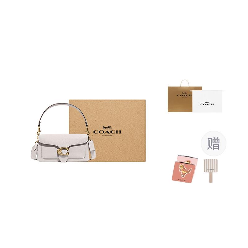 COACH Tabby Polished Pebbled Leather God Of Wine Bag , Shoulder Bag , Crossbody Bag Medium Women's White (Unisex) Shoulder Bags 73995 B4EB1