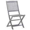 Maison Exclusive - Chaises pliables d'extérieur lot de 8 et coussins Bois d'acacia