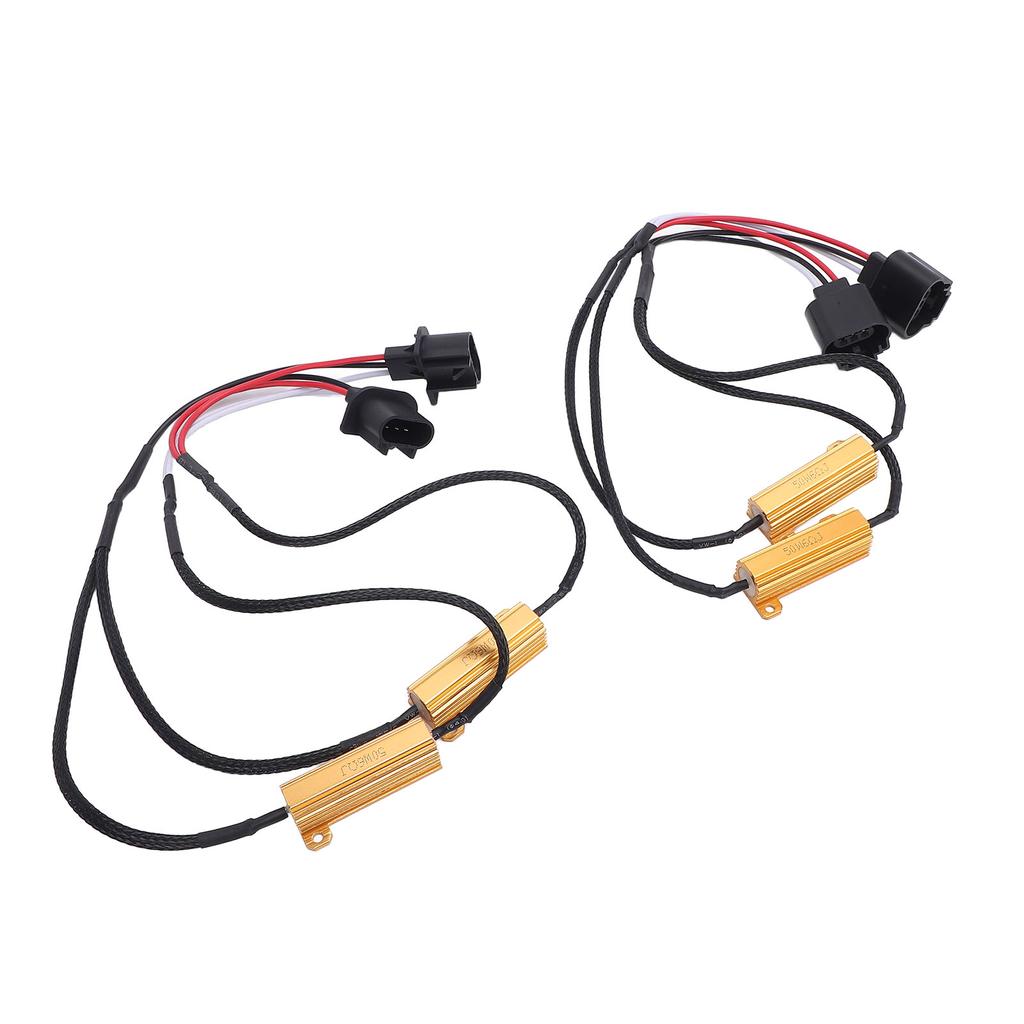 2 Pcs 50W LED Load Resistor 6ohm Anti Flickering Plug and Play LED Bulb Decoder for Turn Signal Daytime Running Light