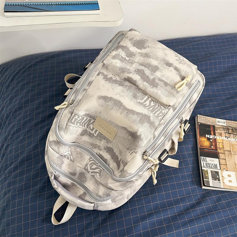 Graffiti Print Student Schoolbag Unisex Large Capacity Travel Backpack