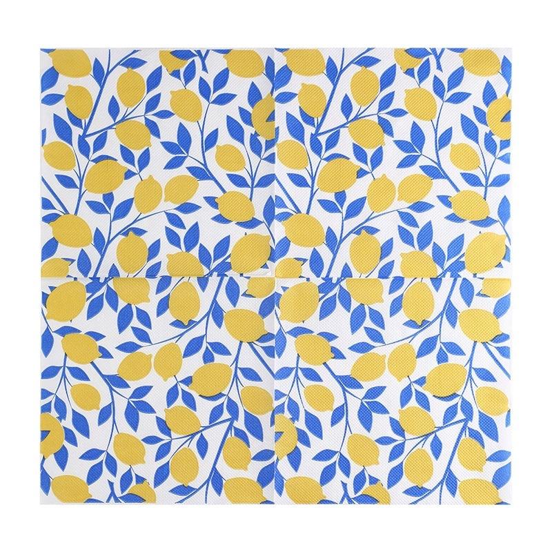 20pcs/pac Floral Printed Paper Napkins for Wedding Colorful Facial Tissues for Party Table Setting Disposable Dinner Napkins
