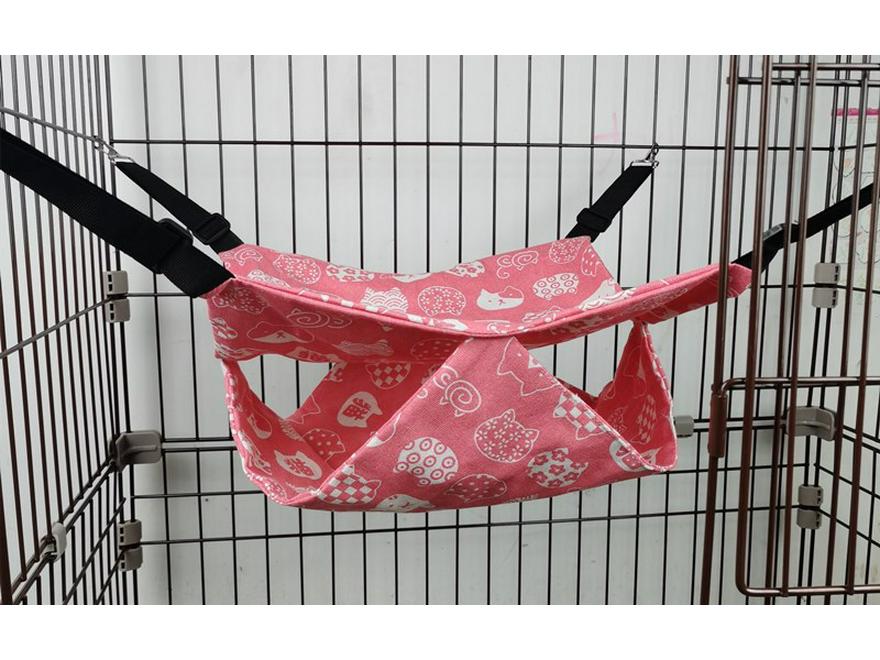 Závěsná houpací síť pro malé mazlíčky: Železná klecová košíková pro kočky, veverky, činčily, vakoveverky, křečky