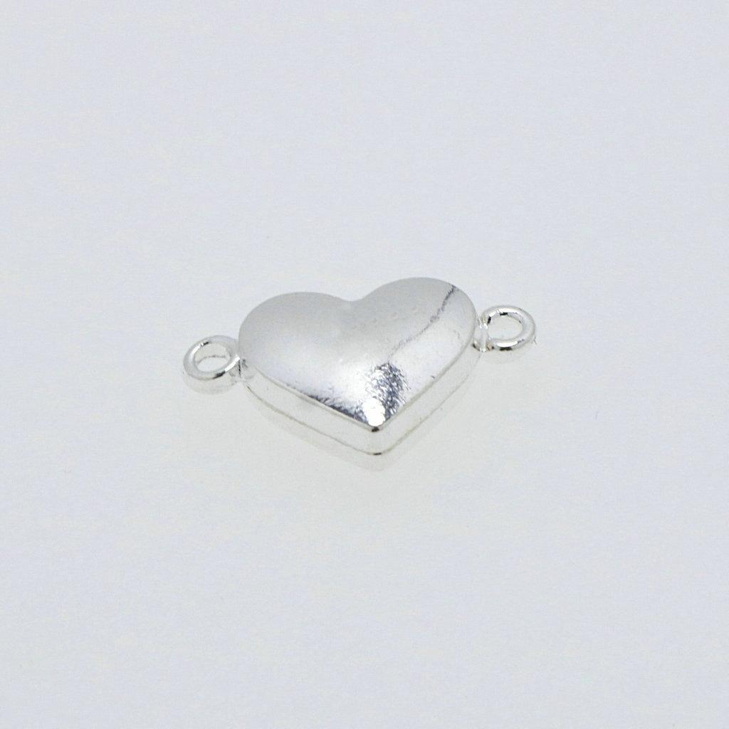 Heart-Shaped 925 Alloy Magnetic Lobster Clasp for DIY Necklace  Bracelet Connector