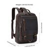 DUJIANG Men's Crazy Horse Leather High-Capacity Casual Backpack