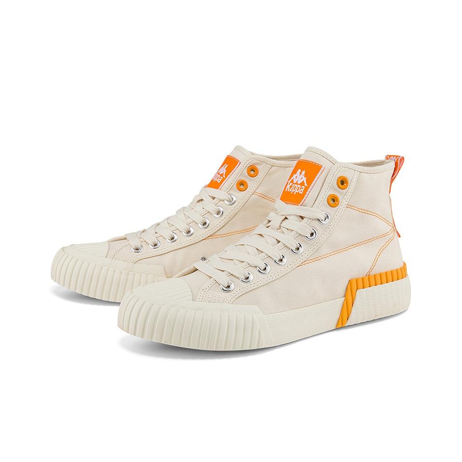 Kappa Casual Deconstructed Breathable High-Top Canvas Shoes Unisex sneakers Egrets-White K0BY5VS03D-024