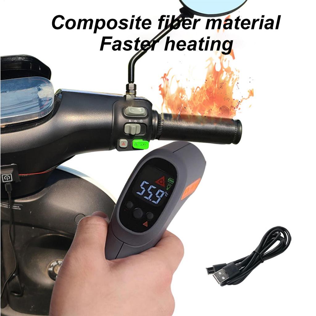 Motorrad Heizgriffe 3 Temperatureinstellungen Fahrrad Handwärmer Beheizte Lenkerabdeckung Für Motorrad Für Winter Kaltes Wetter