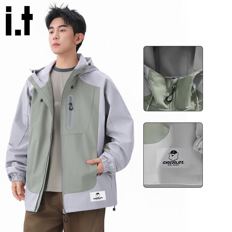 

CHOCOOLATEit Men s Spliced Windbreaker Jacket L