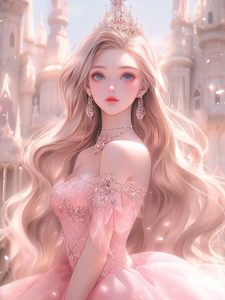 2024 New Girl Mosaic Painting Diy Diamond Painting Angel Girl Embroidery Diamond Room Decoration Water Diamond Gift Picture