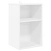 Record Storage Cabinet White 38 X 33 X 61 Cm Engineered Wood