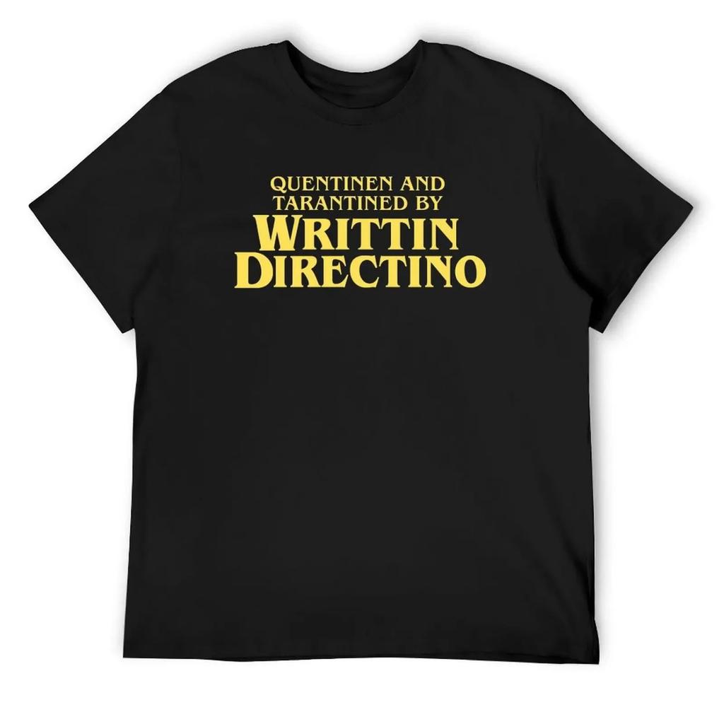 QUENTINEN AND TARANTINED BY WRITTIN DIRECTINO T-Shirt graphics hippie clothes blue lock mens funny t shirts