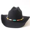 Popular European and American Classic Imitation Cashmere Felt Hat, Men's and Women's Fashion Seamless Edge Western Cowboy Hat