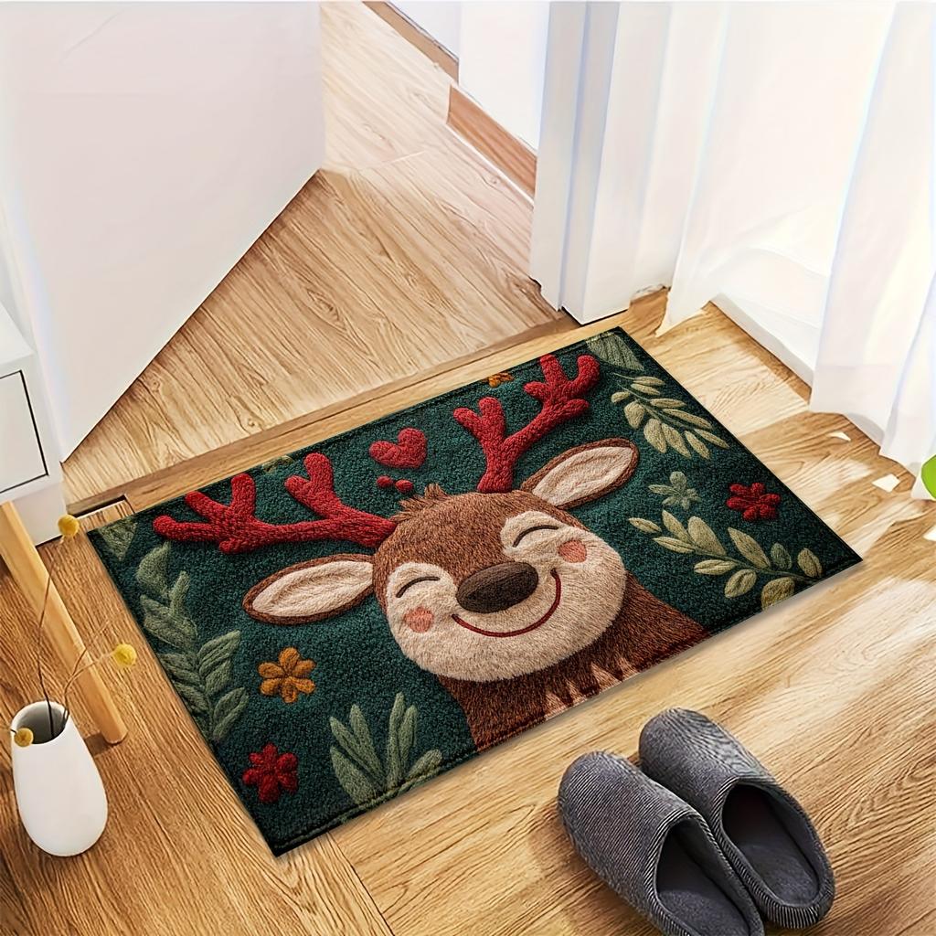 Christmas Tree Door Mat Rectangular Small Rug Merry Christmas Area Rugs Entrance Doorway Kitchen Floor Mat
