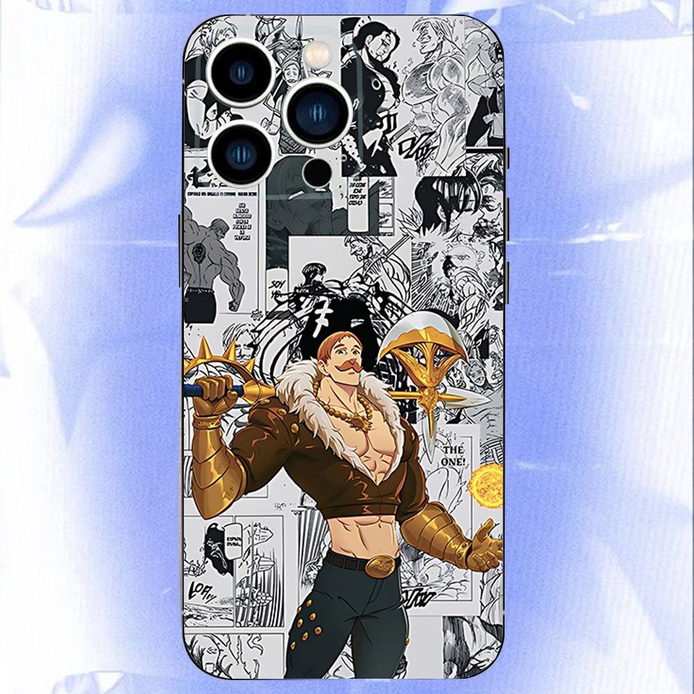 E-Escanor Seven Deadly Sins Phone Case For iPhone 17,16,15,14,13,12,11,Pro,Max,Plus,E,Air,Mini Protective Black Cover