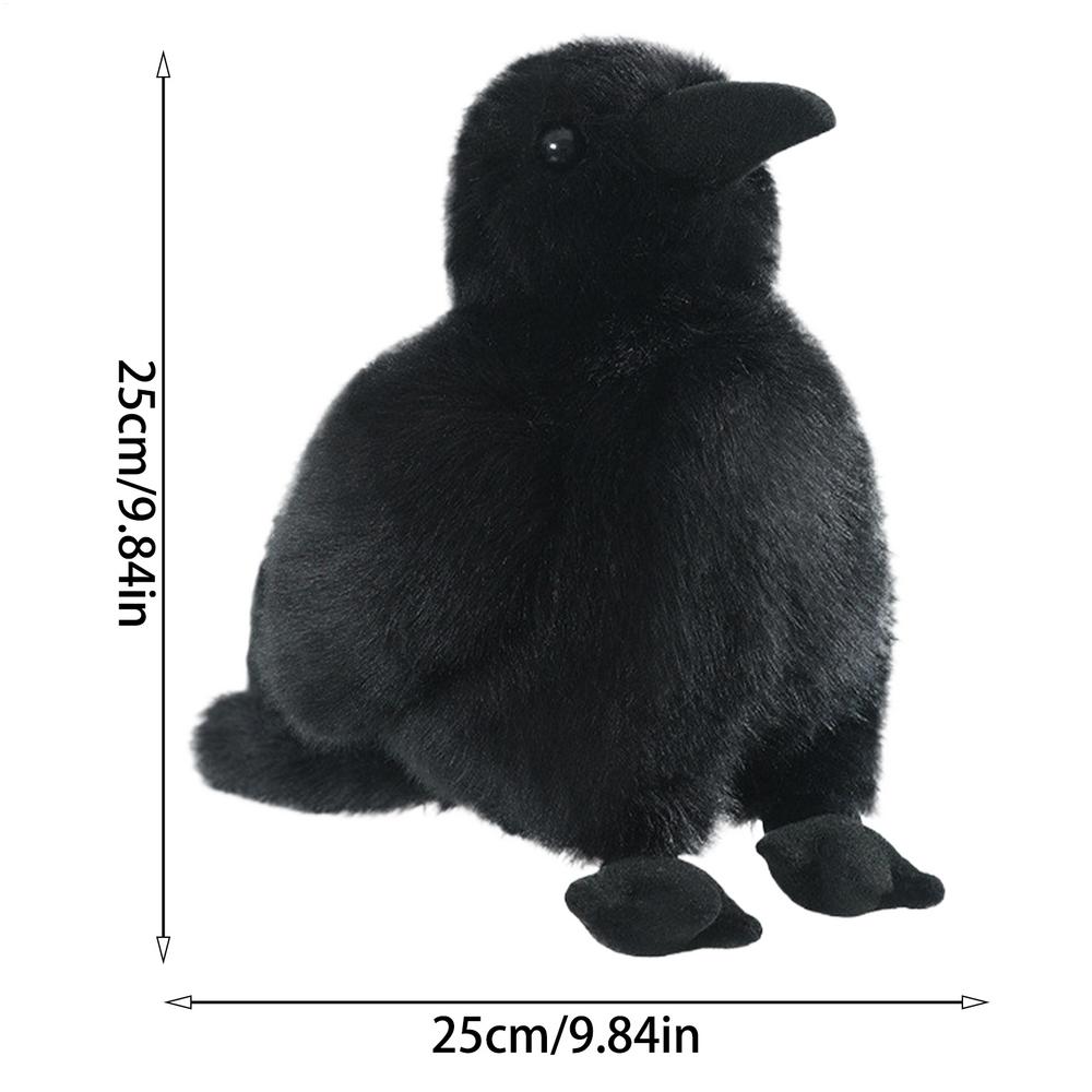 Плюшевая игрушка-ворон, реалистичная кукла-ворон, мягкое набивное животное, мультяшная коллекция, декор для спальни, офиса, гостиной, игры