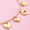 Collana a Catena con Ciondolo a Forma di Cuore in Acciaio Inossidabile, Fascino Geometrico, Resistente all'Acqua, Chic, Popolare, Gioiello Romantico, Regalo