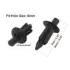 uxcell Plastic Rivets Push Rivets 6mm x 12mm Black Door Trim Fender 48pcs