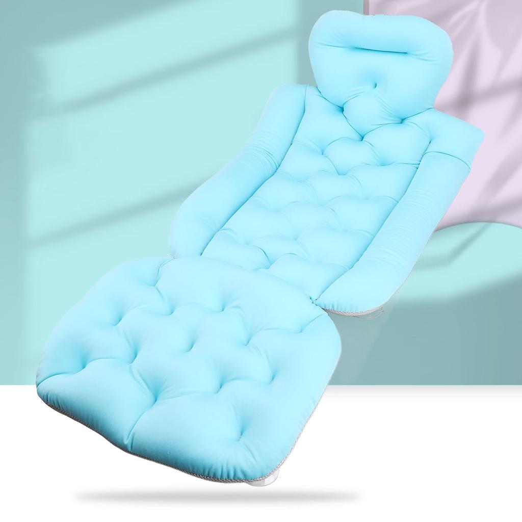 Full Body Bath Pillow Lengthened Type Adult Bath Mat for Hd Neck Support with Suction Cups