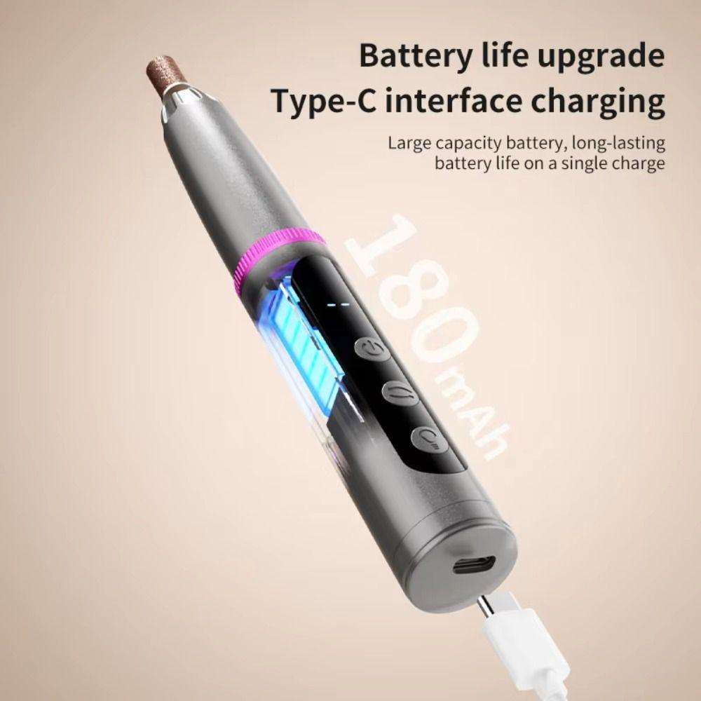 Pen-Style Nail Drill Machine with UV Light Cordless Nail File Professional Nail Polisher  Nail Care