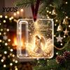 Money Holder Ornament Christmas Acrylic Ornament, Xmas Holiday Cash Present with Slot, Tree Hanging Gift Decoration