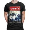 Casual Band Rock O-Oasis T-Shirt Men Crewneck Short Sleeve Clothes 100%Cotton Summer Clothing