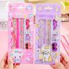 Yousheng 6Pcs Student Stationery Gift Set with Cute Packaging Cartoon Pencil Kit for Kids Elementary School Supplies Classroom Prize Birthday