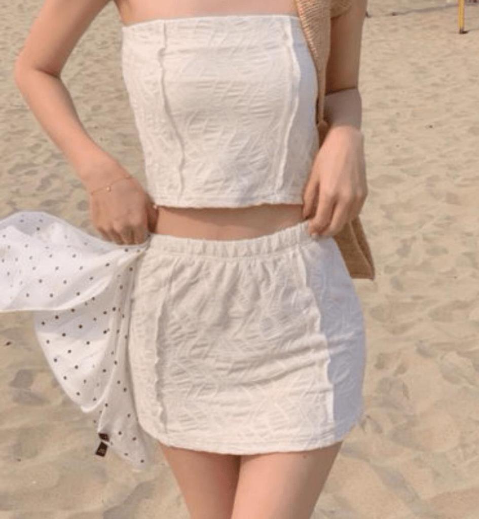 2025 European & American Women's Sexy Three-Piece Skirted Bikini Set