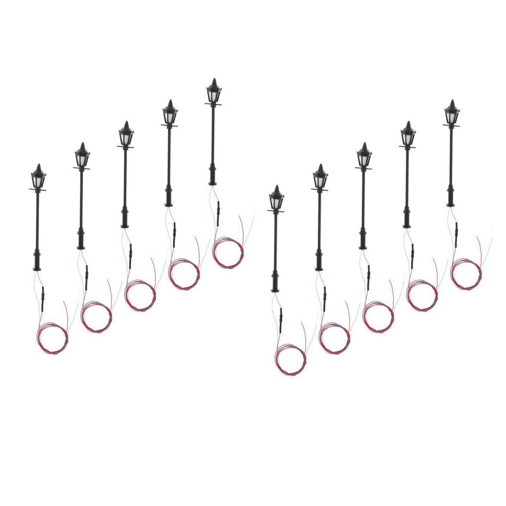 10pcs LED Street Light Railway Lamp 1100 HO Gauge Bright and Energy-Efficient