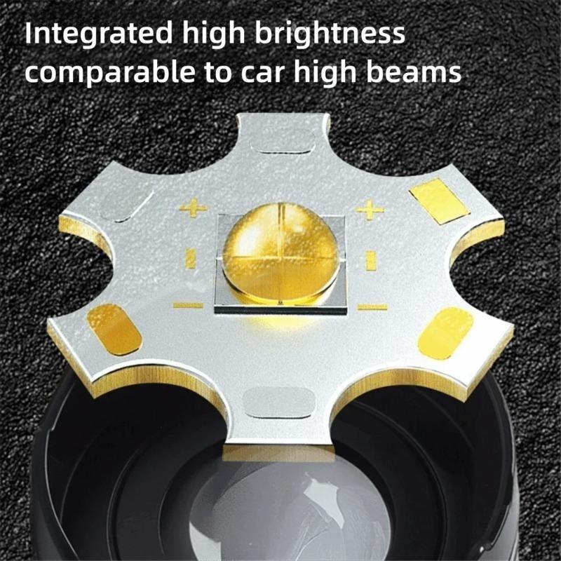 Portable Powerful LED Flashlight with Digital Display COB Side Light Long Range Lamp Zoom Torch Outdoor Lighting