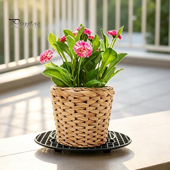 Non Scratch Pot Stands 6Pcs Plant Risers, 8 Inch Round Plastic Durable Risers Elevator Stands, Feet for Indoor Outdoor Flower Pots Tabletop