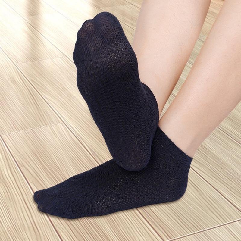 5/10Pairs Men Cotton Socks Summer Sports Breathable Ankle Socks High Quality Mesh Casual Athletic Thin Cut Short Plus Size 38-45