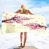 Plum Blossom Beach Towels,Oversized Travel Beach Towels Blanket Sand Free Quick Dry Absorbent Portable Pool Towels Bath Towel