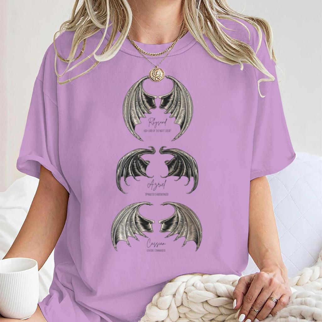 Vintage Dragon Wings Classic Tshirt Fourth Wing Bookish Graphic Tee Unisex Unisex Casual Bookworm Top Book Fan Gifts